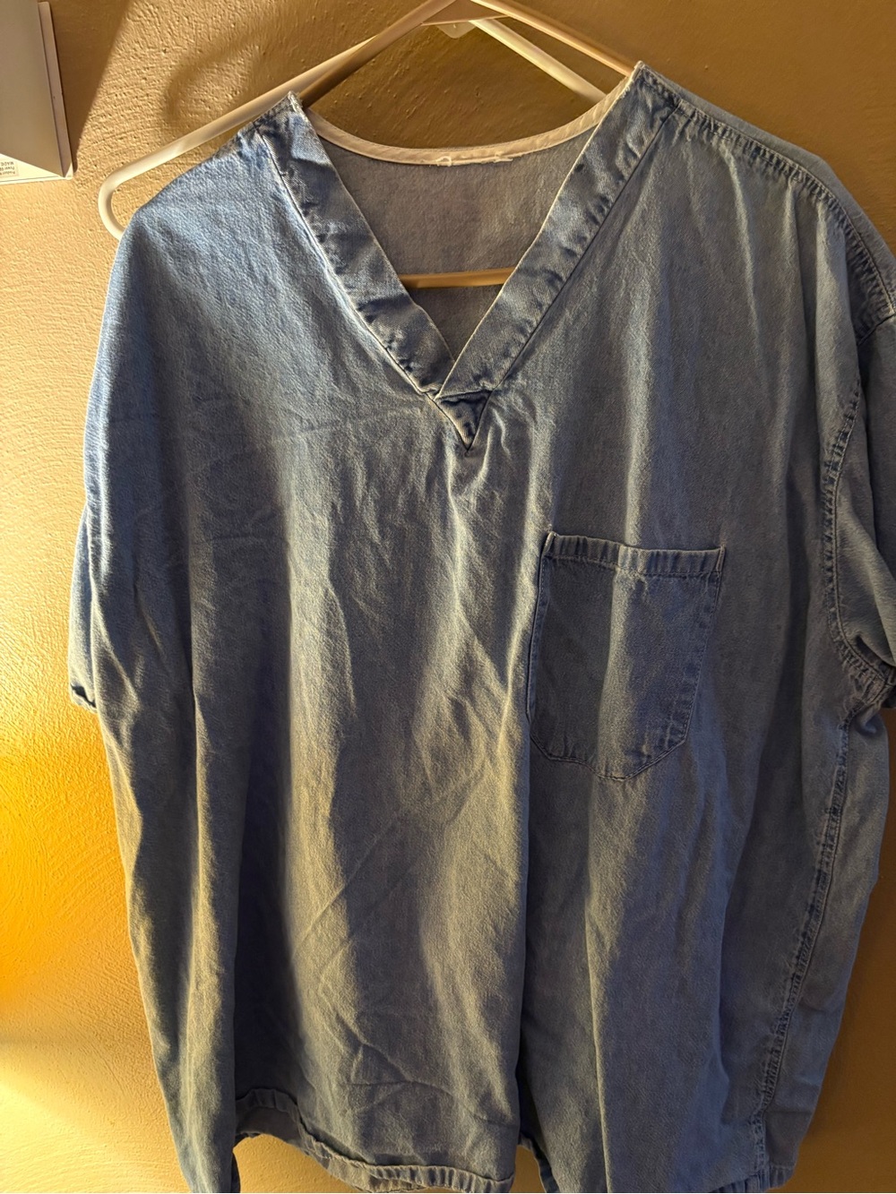 Light Blue Wide-Leg Denim Jumpsuit Pants by